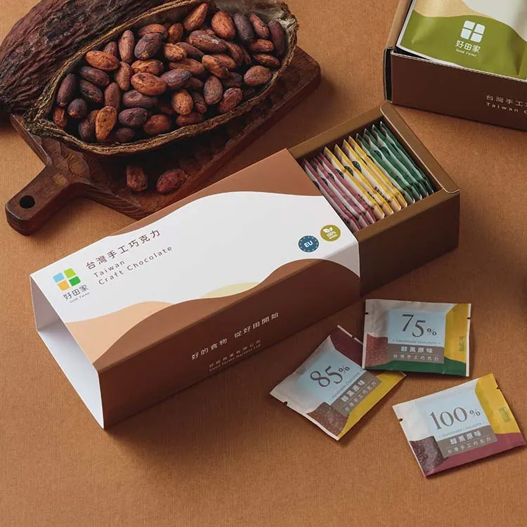 好田家  迦納純黑巧克力薄片 30入