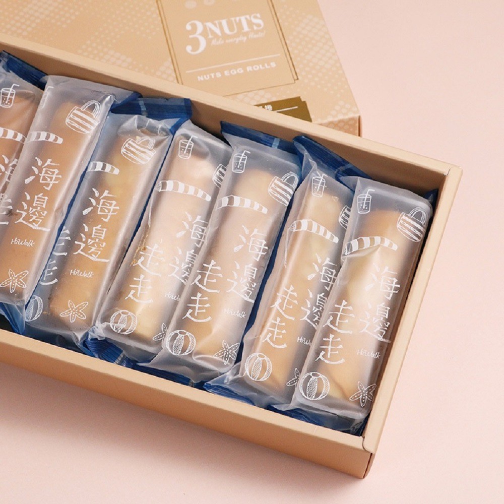 <span>海邊走走 </span> 堅果愛餡蛋捲8入
