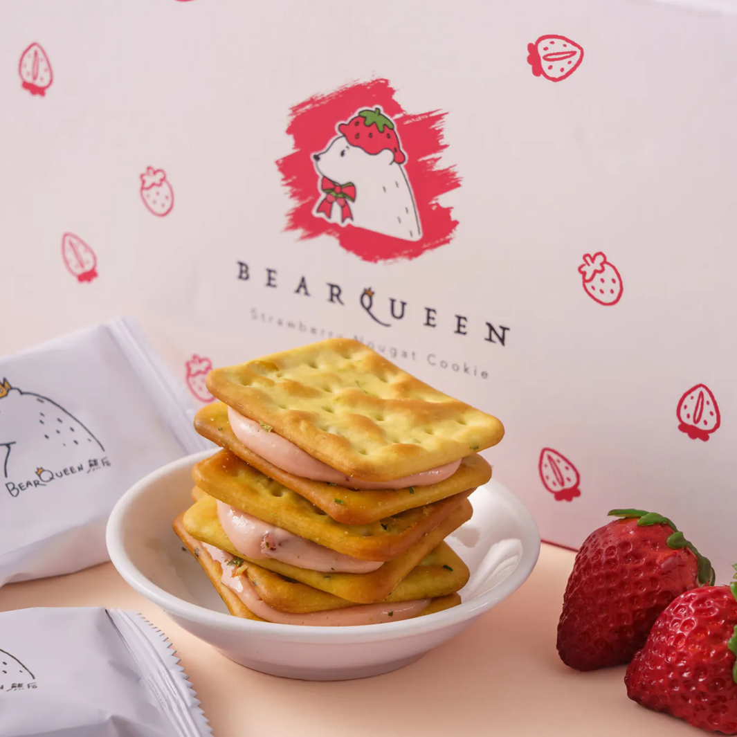 <span>熊后 </span> 草莓牛奶蘇打牛軋餅12入